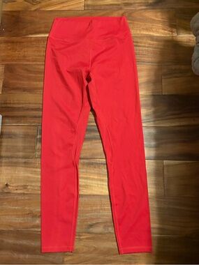 Muscle Nation Red Seamless Leggings Medium NWT High Waisted Workout‎ Gym (0853)
